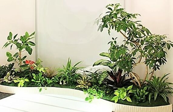 可変システムにより大小様々な空間に対応します◎広島の観葉植物レンタルはグリーンポケット広島西